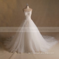 Nectarean Sweet Heart Lace Beaded Puff A-line Wedding Gown Sweep Train